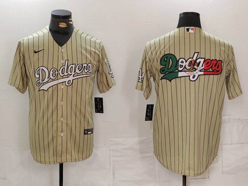 Men Los Angeles Dodgers Blank Cream Stripe Game 2024 Nike MLB Jersey style 3->los angeles dodgers->MLB Jersey